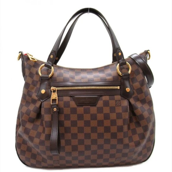 Louis Vuitton Evora Brown Monogram Canvas Satchel 1050-052925